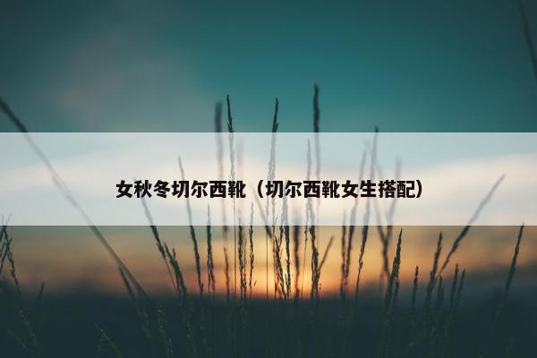 女秋冬切尔西靴(切尔西靴女生搭配) 女秋冬切尔西靴(切尔西靴女生搭配)