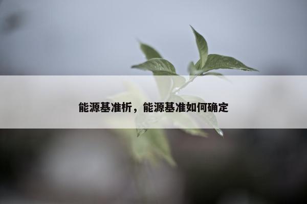 能源基准析，能源基准如何确定
