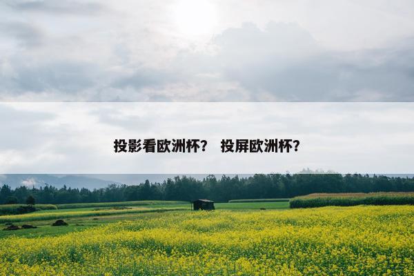 投影看欧洲杯？ 投屏欧洲杯？