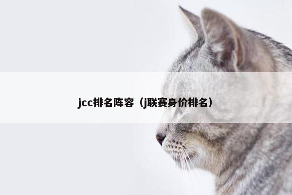 jcc排名阵容（j联赛身价排名）
