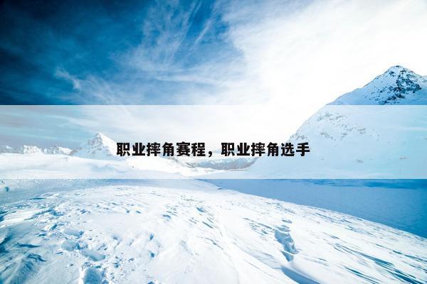 职业摔角赛程，职业摔角选手