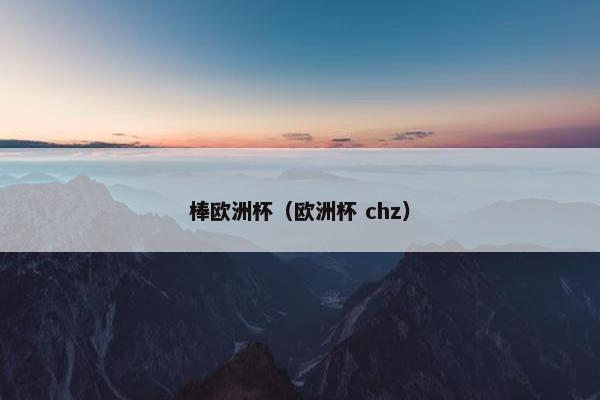 棒欧洲杯(欧洲杯 chz) 棒欧洲杯(欧洲杯 chz)