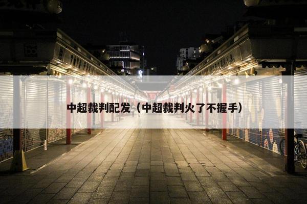 中超裁判配发（中超裁判火了不握手）