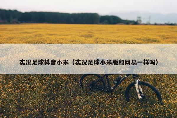 实况足球抖音小米（实况足球小米版和网易一样吗）