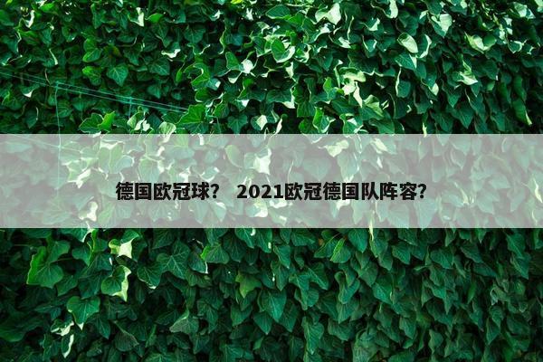 德国欧冠球？ 2021欧冠德国队阵容？