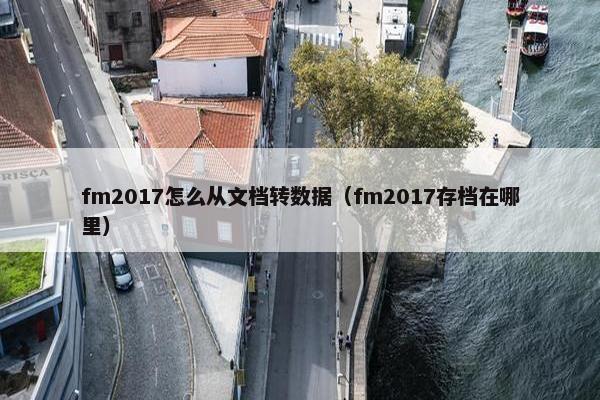 fm2017怎么从文档转数据（fm2017存档在哪里）