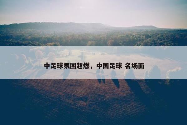 中足球氛围超燃，中国足球 名场面