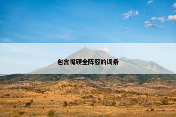 包含嘴硬全阵容的词条