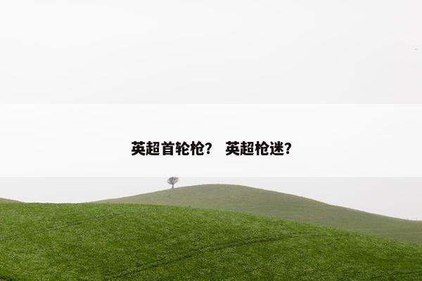 英超首轮枪？ 英超枪迷？