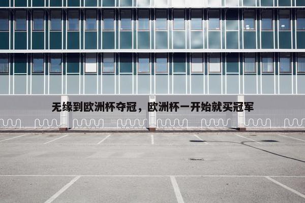 无缘到欧洲杯夺冠，欧洲杯一开始就买冠军