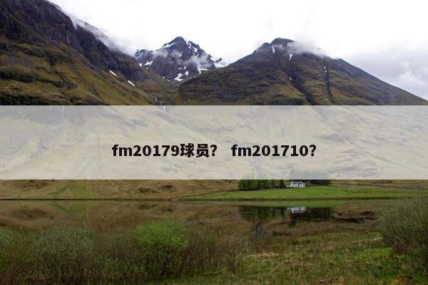 fm20179球员？ fm201710？