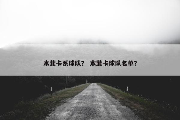 本菲卡系球队？ 本菲卡球队名单？