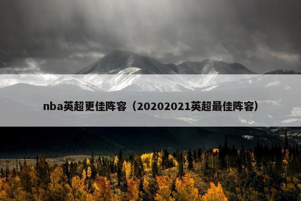 nba英超更佳阵容（20202021英超最佳阵容）