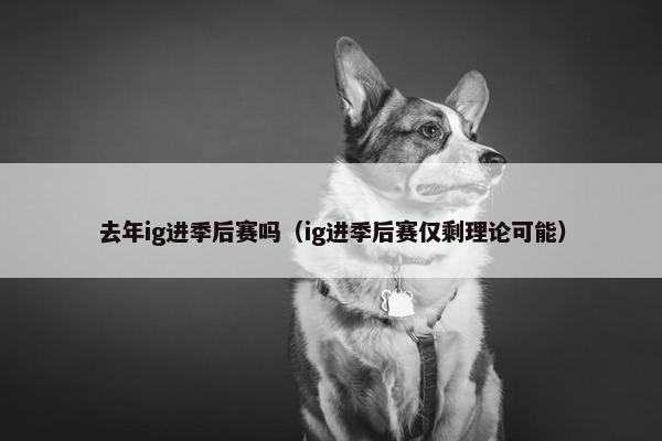 去年ig进季后赛吗（ig进季后赛仅剩理论可能）