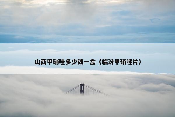 山西甲硝唑多少钱一盒（临汾甲硝唑片）