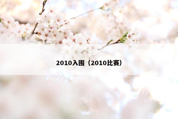 2010入围（2010比赛）