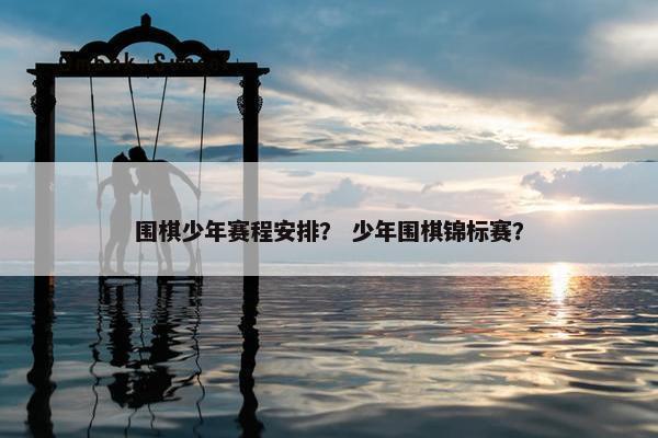 围棋少年赛程安排？ 少年围棋锦标赛？