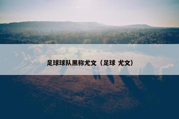 足球球队黑称尤文（足球 尤文）