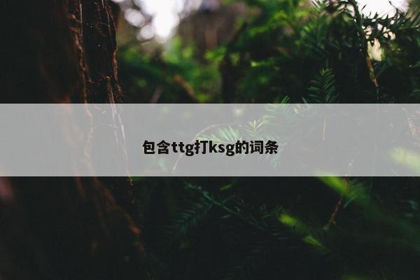 包含ttg打ksg的词条