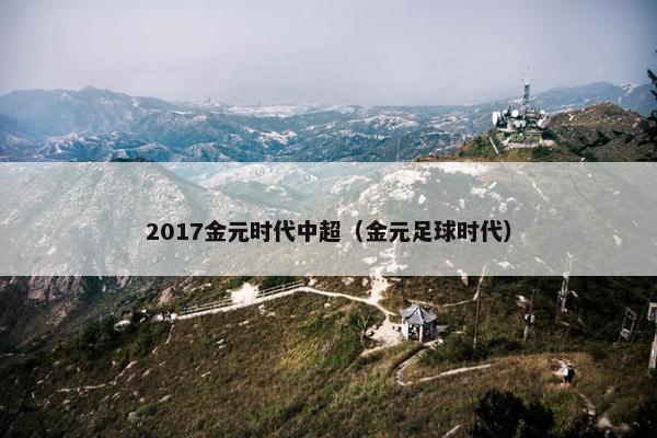 2017金元时代中超（金元足球时代）